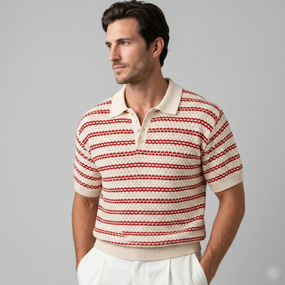 Men's Tailored Fit Striped Polo