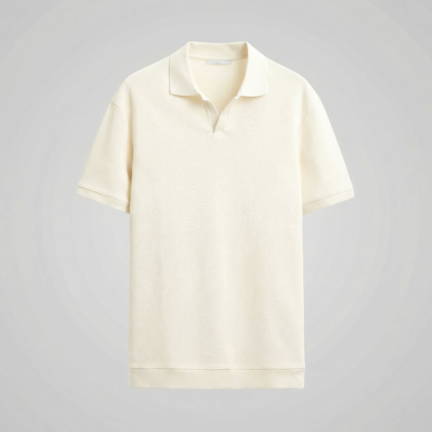 Men's Structured V-Neck Polo