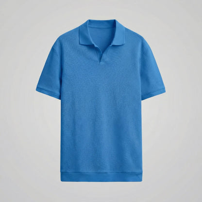 Men's Structured V-Neck Polo