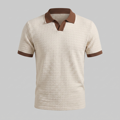 Men's Knit Polo Shirt | Contrast Trim Smart-Casual Style