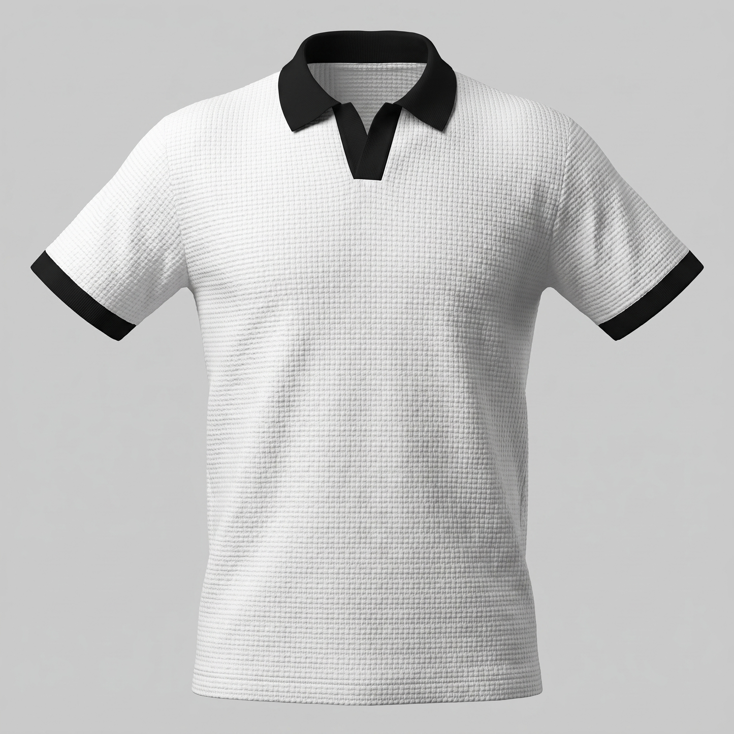 Men's Knit Polo Shirt | Contrast Trim Smart-Casual Style