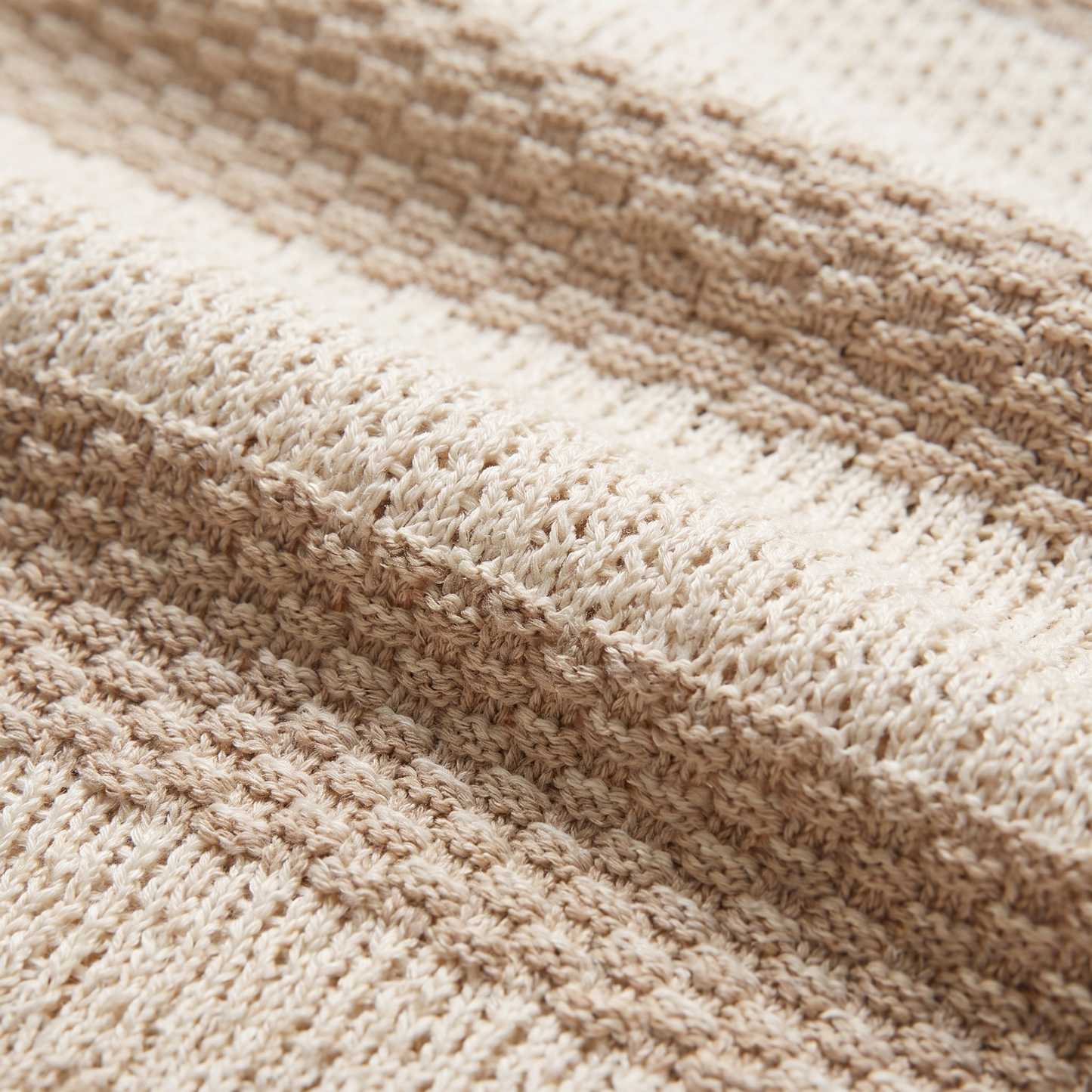 Men's Striped Knit Polo Shirt | Breathable Summer Texture