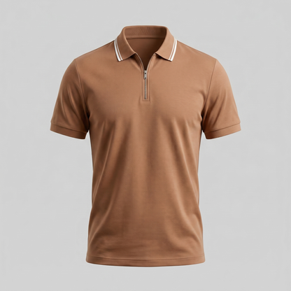 Men's Zip Front Polo Shirt