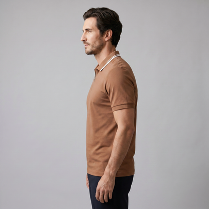 Men's Zip Front Polo Shirt