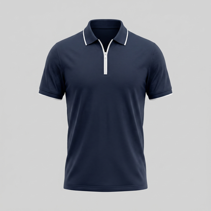 Men's Zip Front Polo Shirt