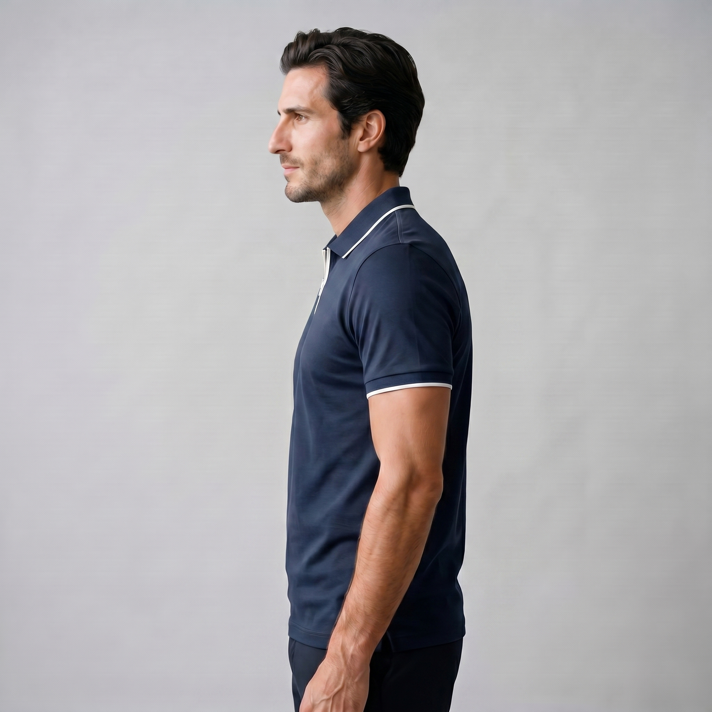 Men's Zip Front Polo Shirt