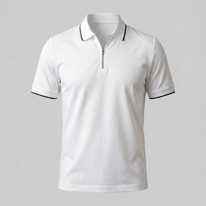 Men's Zip Front Polo Shirt