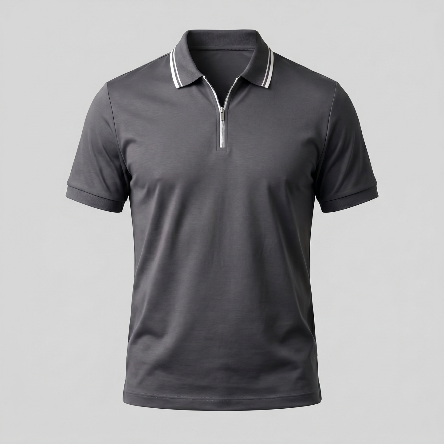 Men's Zip Front Polo Shirt