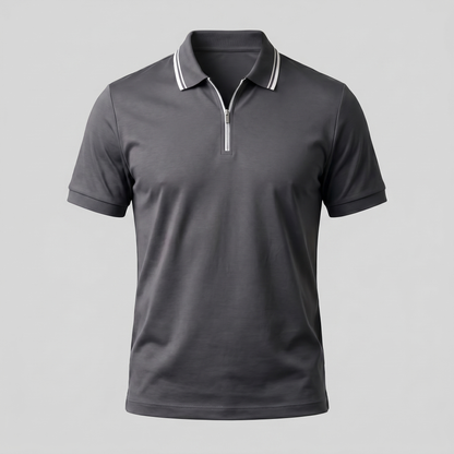 Men's Zip Front Polo Shirt