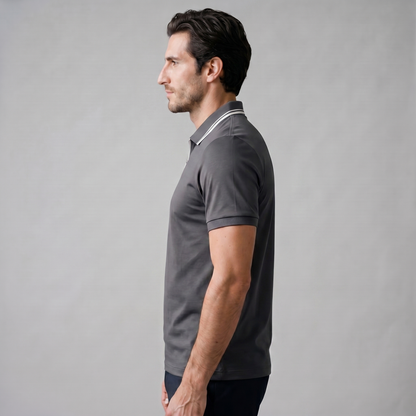 Men's Zip Front Polo Shirt
