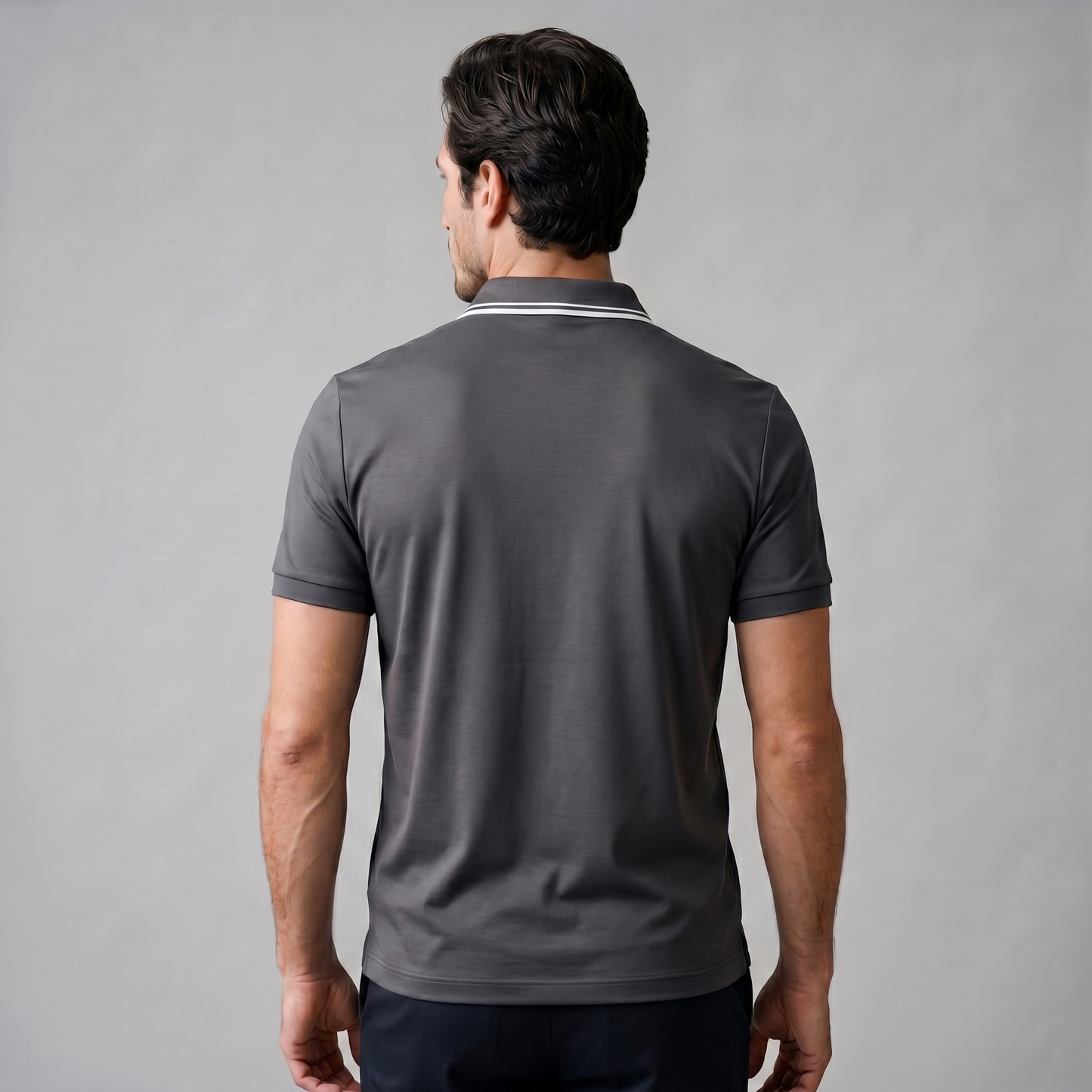 Men's Zip Front Polo Shirt