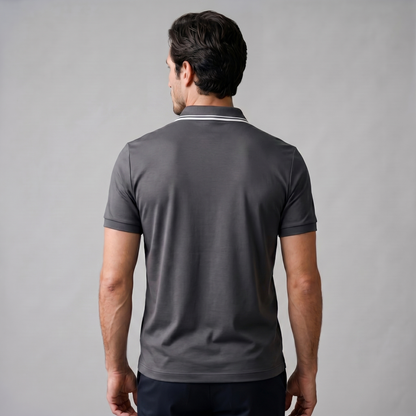 Men's Zip Front Polo Shirt