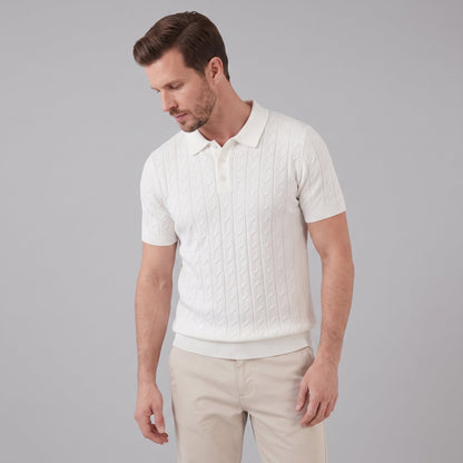 Men's Textured Knit Polo Shirt | Clean Summer Style