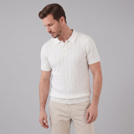Men's Textured Knit Polo Shirt | Clean Summer Style