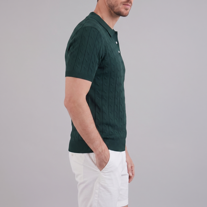 Men's Textured Knit Polo Shirt | Clean Summer Style