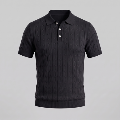 Men's Textured Knit Polo Shirt | Clean Summer Style