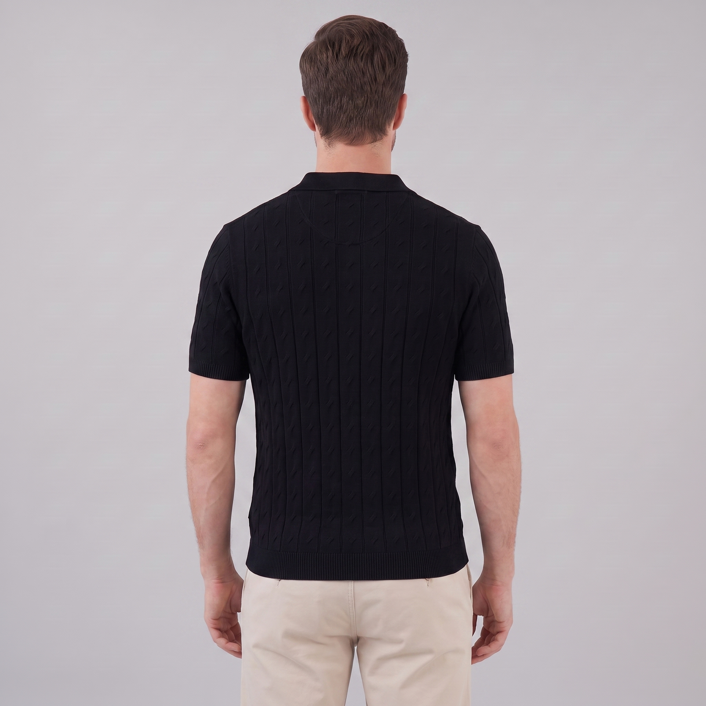 Men's Textured Knit Polo Shirt | Clean Summer Style