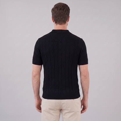 Men's Textured Knit Polo Shirt | Clean Summer Style