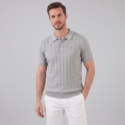 Men's Textured Knit Polo Shirt | Clean Summer Style