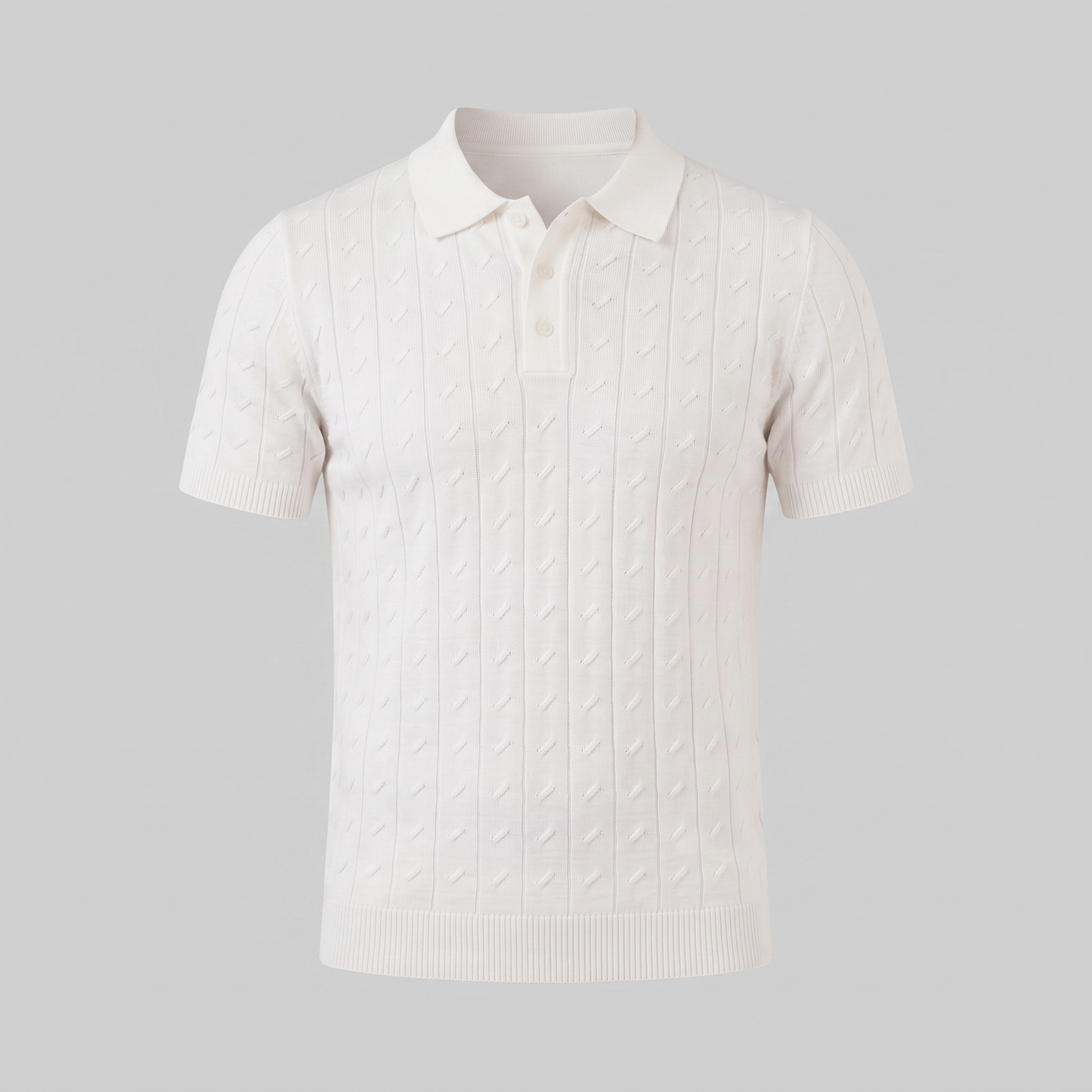 Men's Textured Knit Polo Shirt | Clean Summer Style