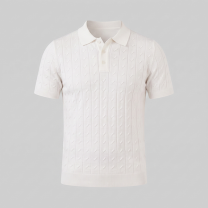 Men's Textured Knit Polo Shirt | Clean Summer Style