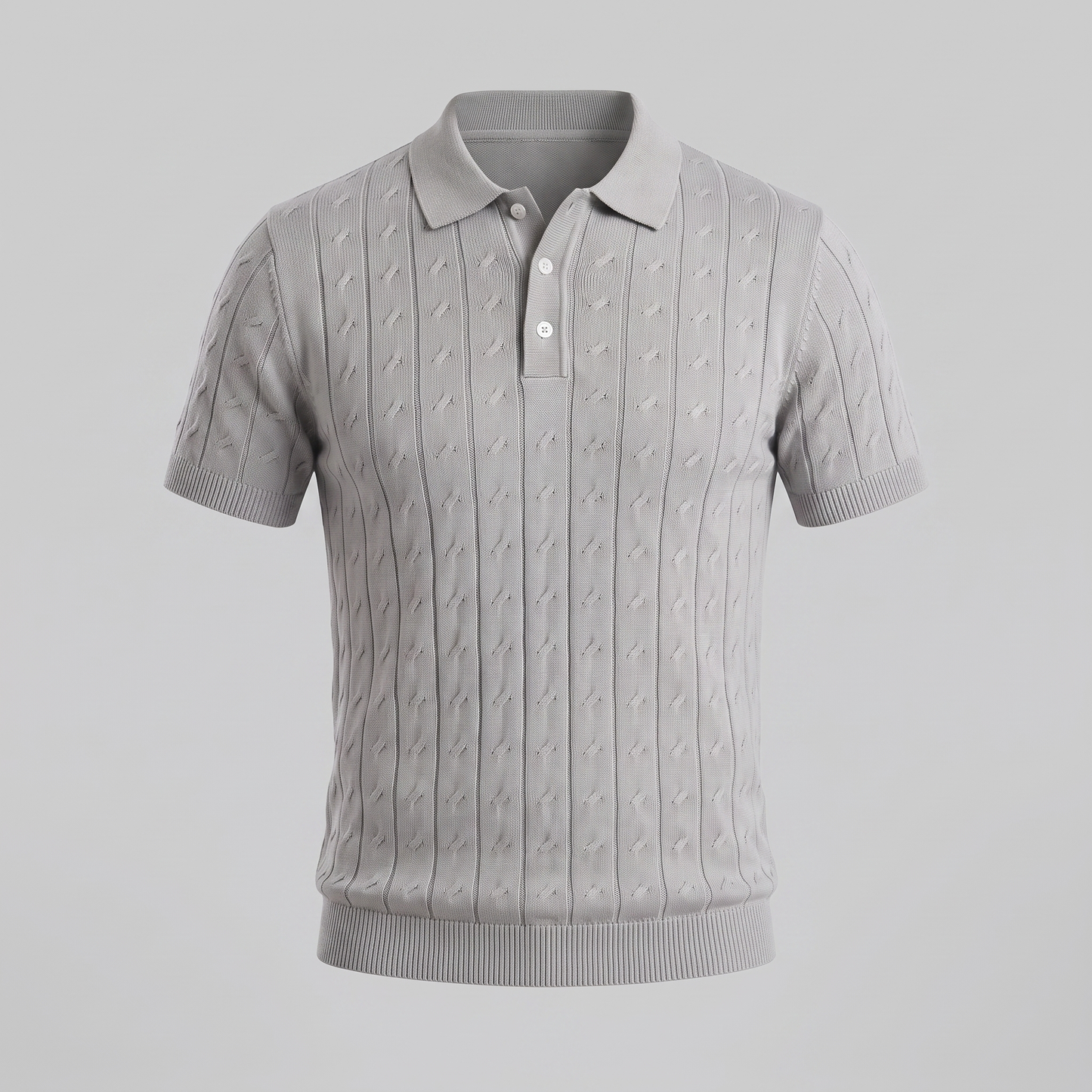 Men's Textured Knit Polo Shirt | Clean Summer Style