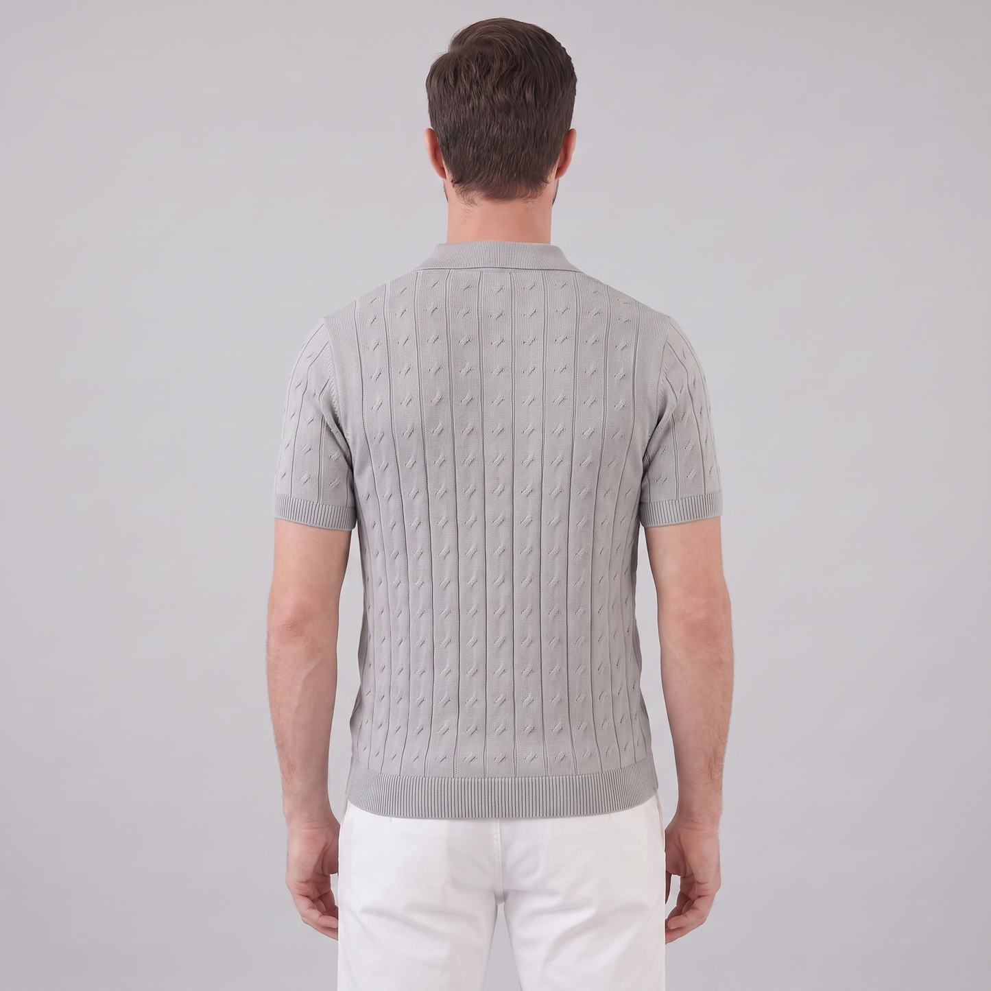 Men's Textured Knit Polo Shirt | Clean Summer Style