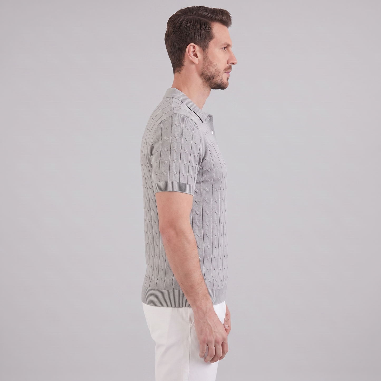 Men's Textured Knit Polo Shirt | Clean Summer Style