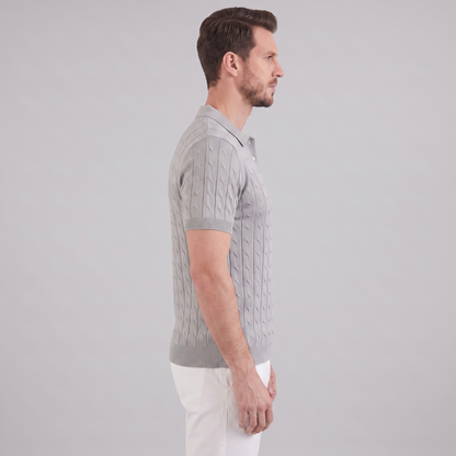 Men's Textured Knit Polo Shirt | Clean Summer Style
