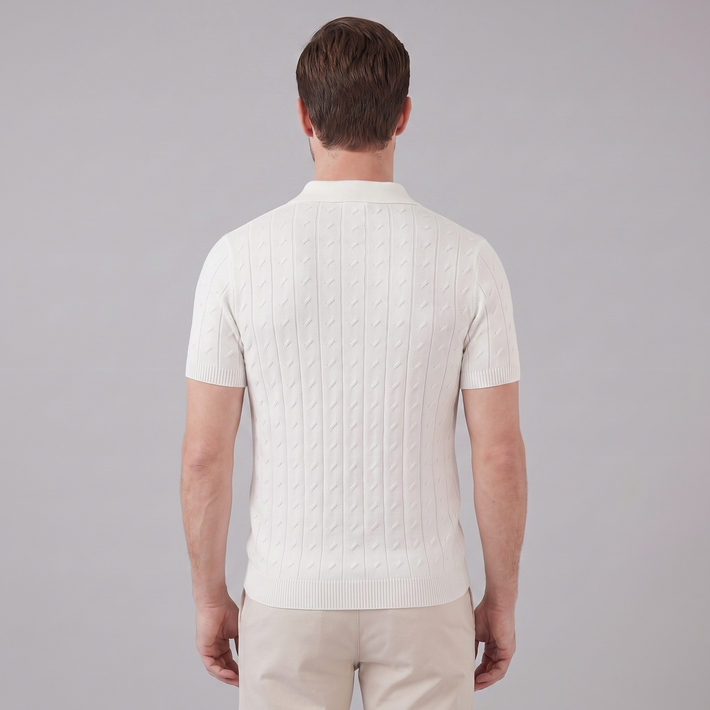 Men's Textured Knit Polo Shirt | Clean Summer Style