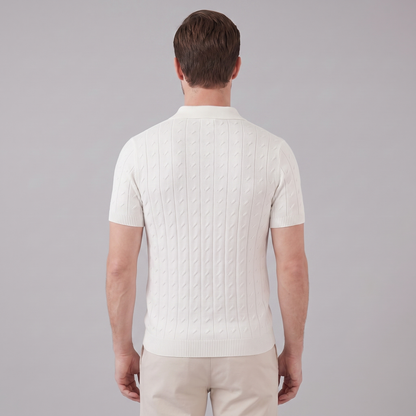 Men's Textured Knit Polo Shirt | Clean Summer Style