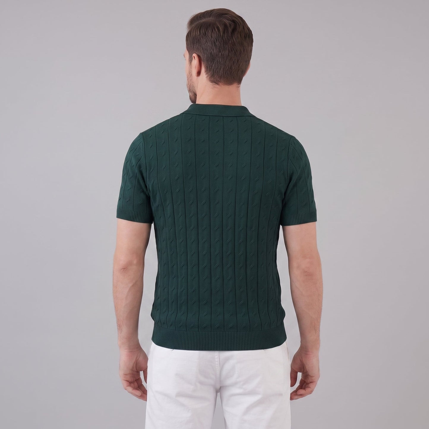 Men's Textured Knit Polo Shirt | Clean Summer Style