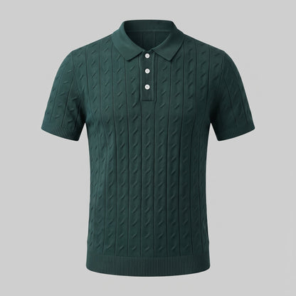 Men's Textured Knit Polo Shirt | Clean Summer Style
