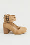 Women's Block Heel Ankle Strap Pumps