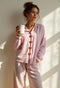Women's Two-Piece Pyjama Set | Heart Buttons Elastic Waist