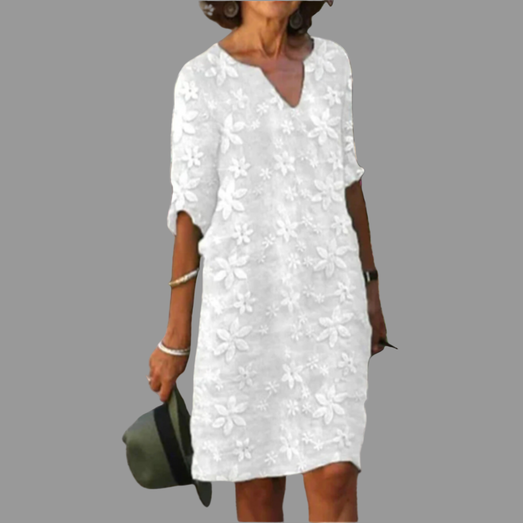 Women's Floral Midi Dress | Modern Relaxed Fit