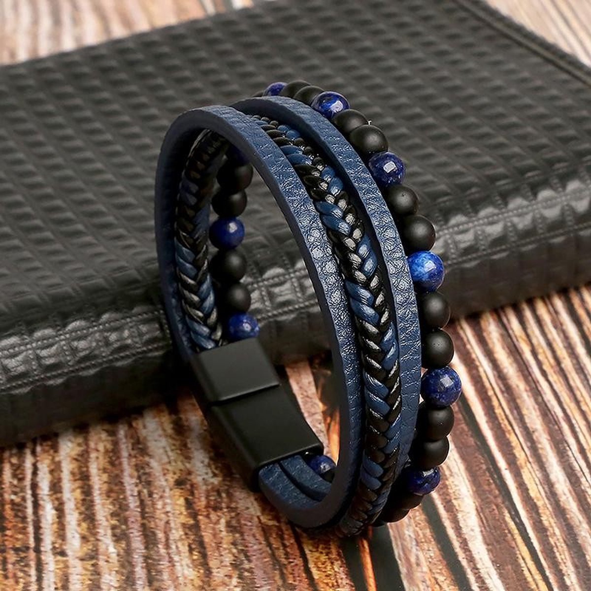 Men's Leather Style Bracelet Set | Casual & Dressy Wrist Stack