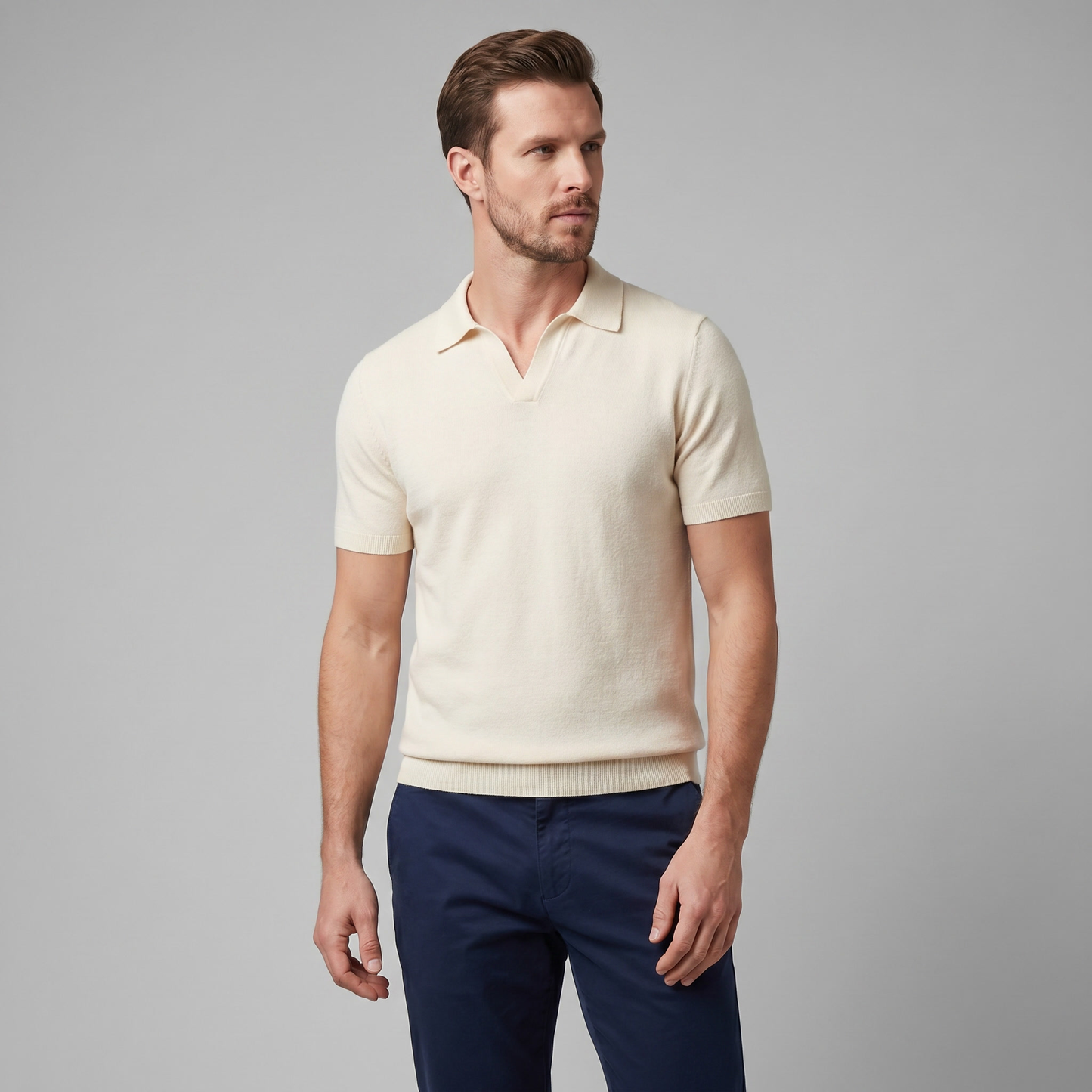 Men's Lightweight V-Neck Polo