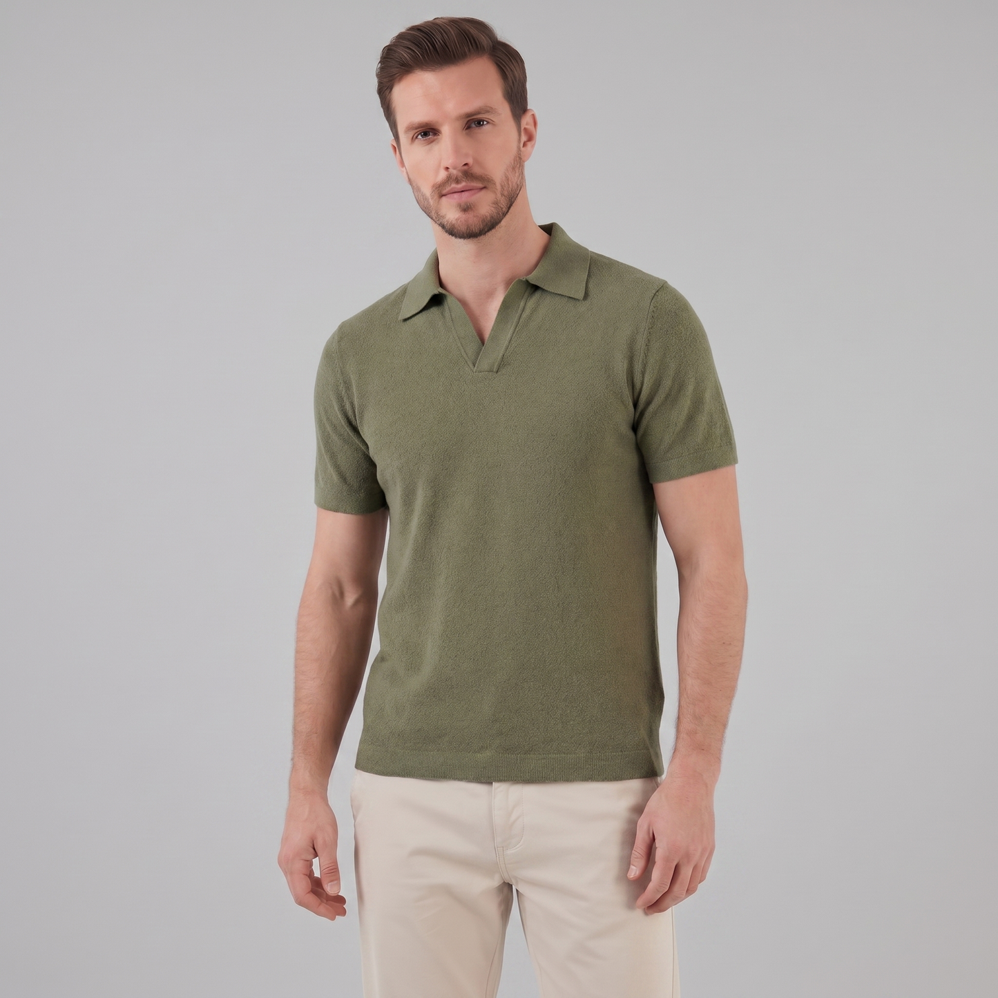 Men's Lightweight V-Neck Polo