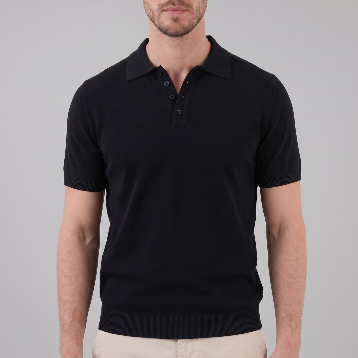 Men's Lightweight V-Neck Polo