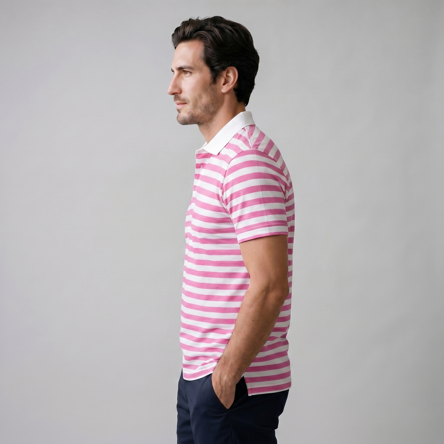 Men's Striped Polo Shirt