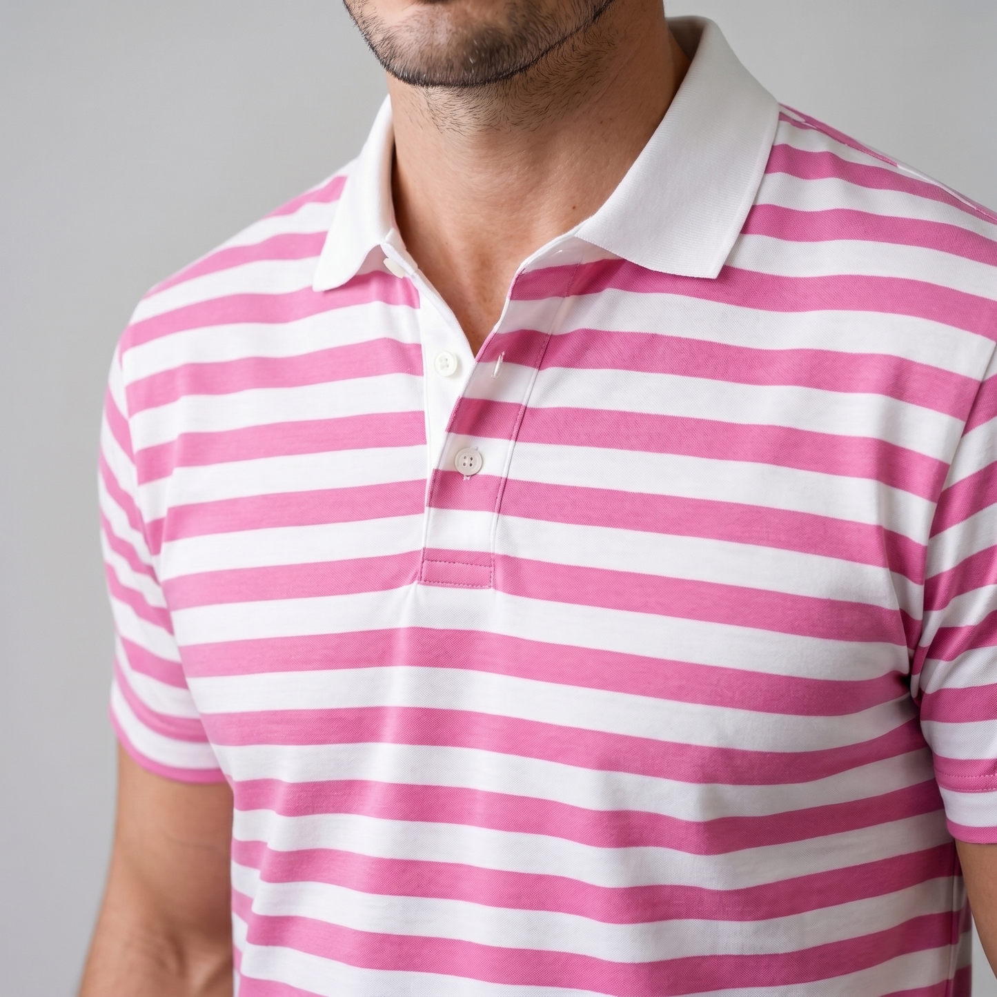Men's Striped Polo Shirt