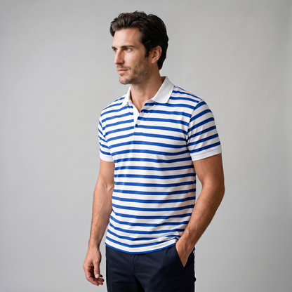 Men's Striped Polo Shirt