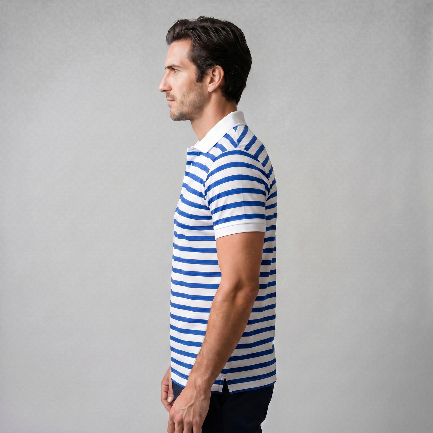 Men's Striped Polo Shirt