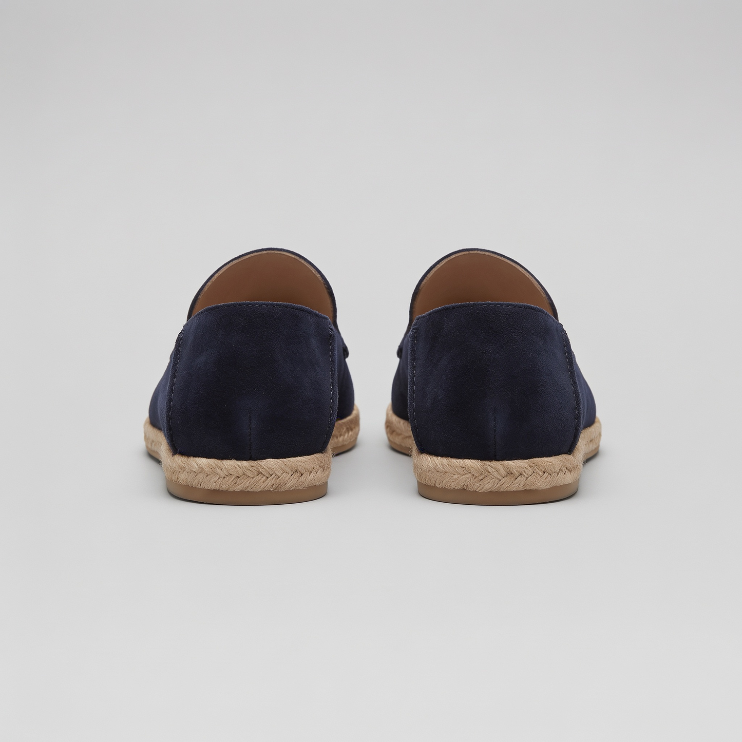 Men's Suede Style Espadrille Loafers | Jute Trim Summer Slip-On
