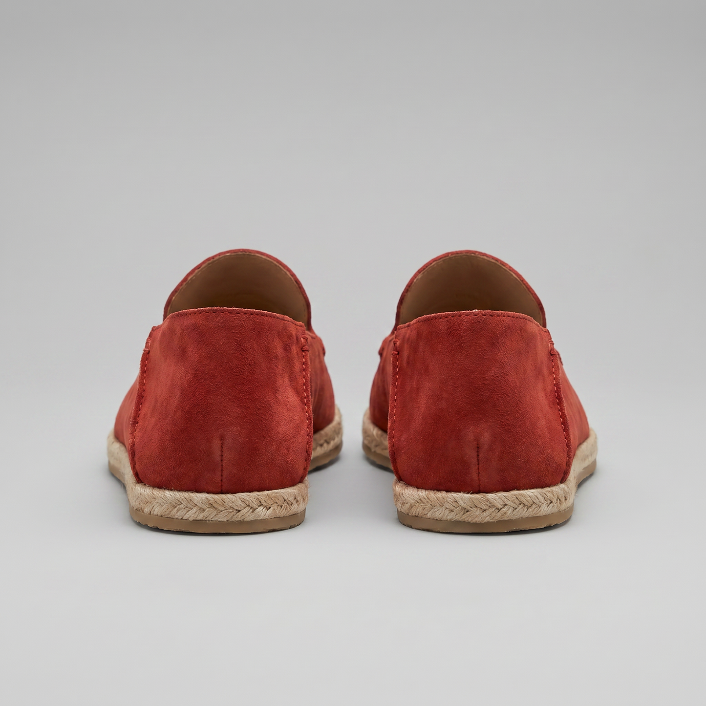 Men's Suede Style Espadrille Loafers | Jute Trim Summer Slip-On