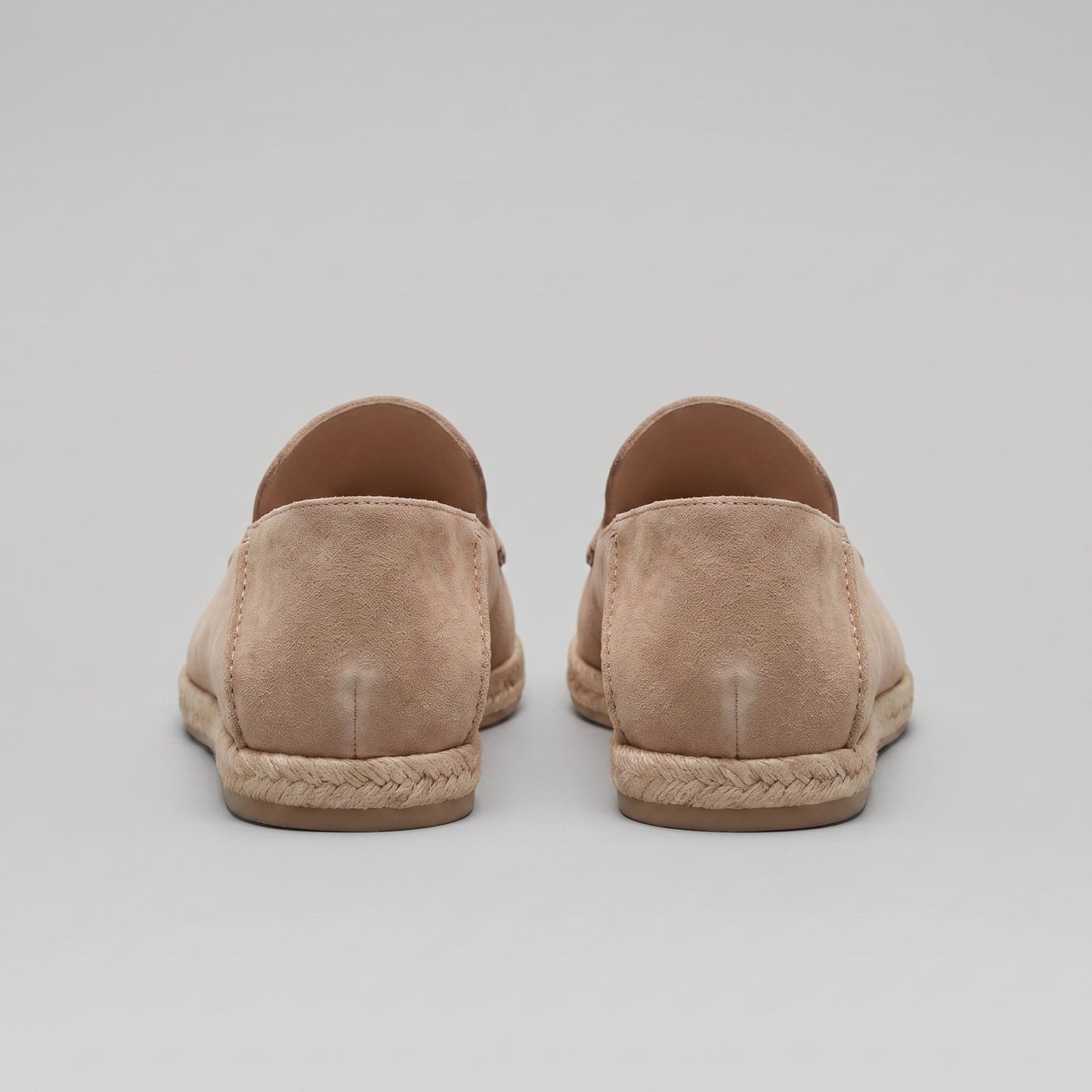 Men's Suede Style Espadrille Loafers | Jute Trim Summer Slip-On