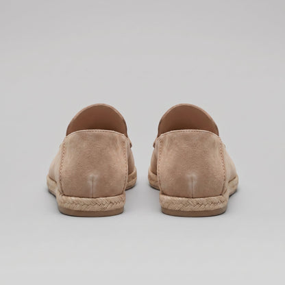 Men's Suede Style Espadrille Loafers | Jute Trim Summer Slip-On
