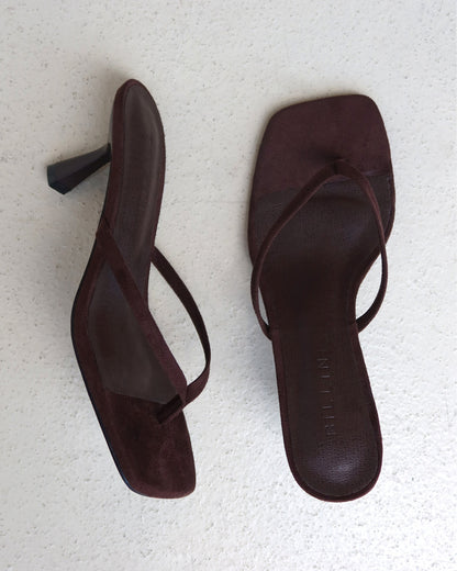 Women's Suede Thong Heels