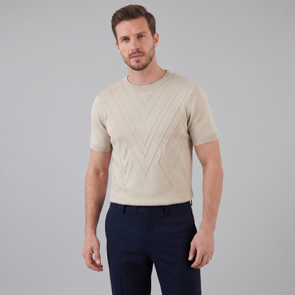 Men's Textured Crew Neck Tee